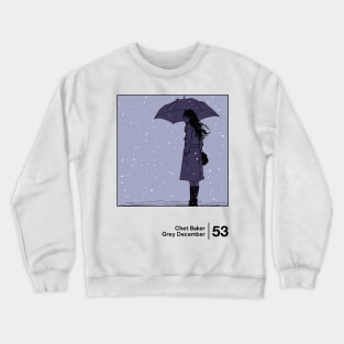 Grey December / Minimal Style Graphic Design Artwork Crewneck Sweatshirt